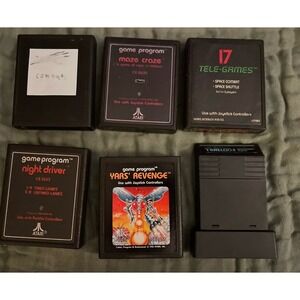 Lot Of 6 Vintage Atari Games Untested See Photos
